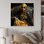 Portrait d'une femme bohémienne exquise en or sur toile