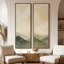 «Vintage Landscape Wall Art», ensemble de 2 toiles encadrées 20 x 60 pouces-894275968