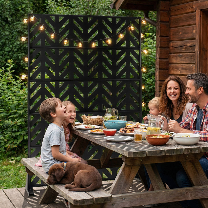 72.4 In. H Outdoor Decorative Privacy Screen Freestanding