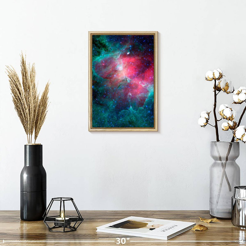 The Eagle Nebula, 9" x 13", Floating Frame Natural Wood