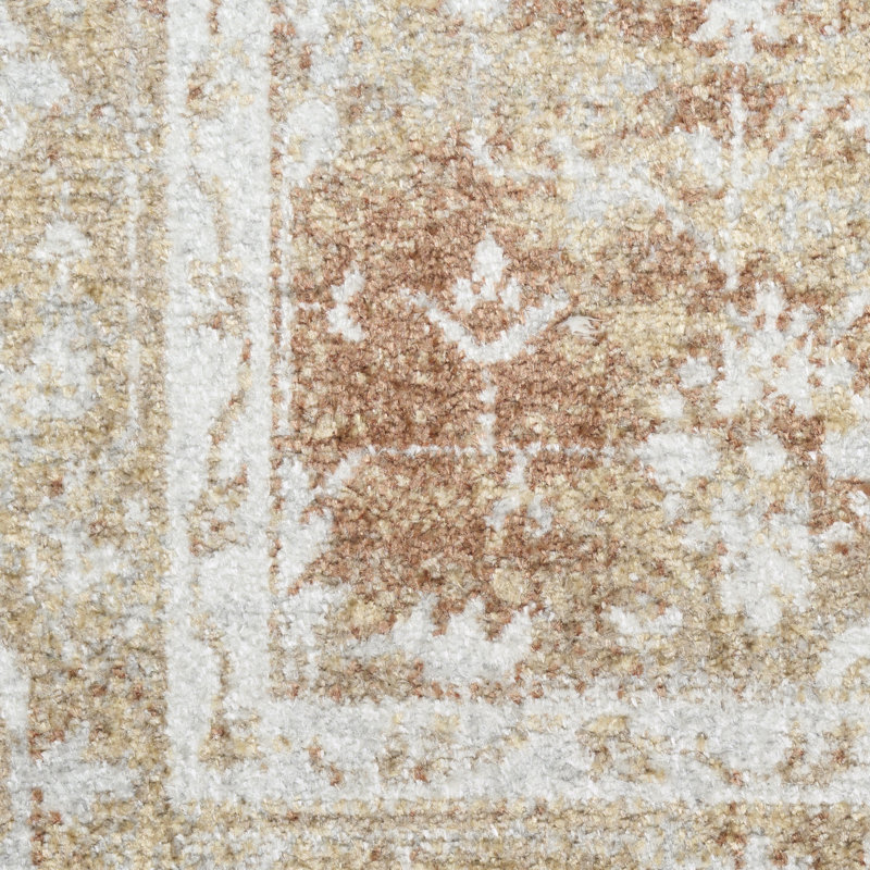 Bungalow Rose Newfields Machine Washable Rust Multicolor Vintage Indoor Rug, Runner 2'2" x 8'