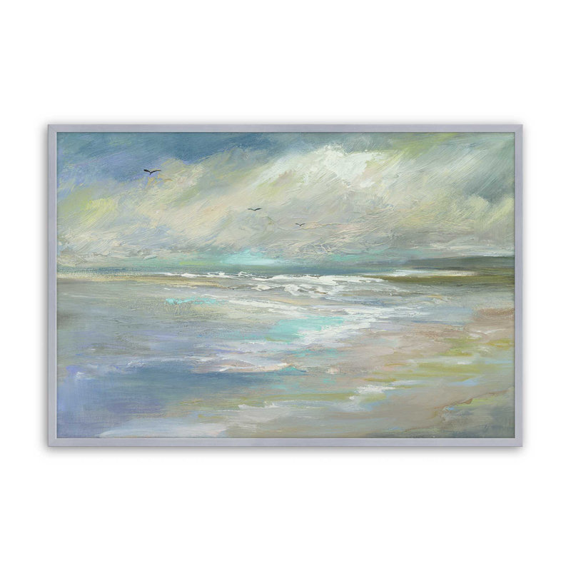 Shoreline Dreams I Print, H 13,25 po x l 17,25 po, Encadrement ouvert, chrome poli