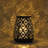  8''H Moroccan Style Metal Lamp with Handle