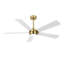 Ventilateur de plafond à 5 pales à DEL à intensité variable et télécommande, moteur CC réversible à 6 vitesses sans bruit-1585681386-1592565383