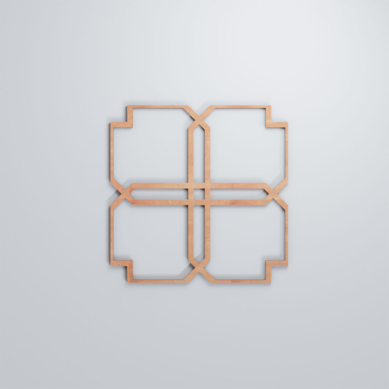Panneaux muraux décoratifs Englewood, Cerise, H 11 3/8 po x l 11 3/8 po x P 1/4 po