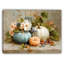 Automne citrouilles et fleurs sur toile tendue-1206111690