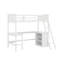 Lit mezzanine simple avec tablettes et bureau