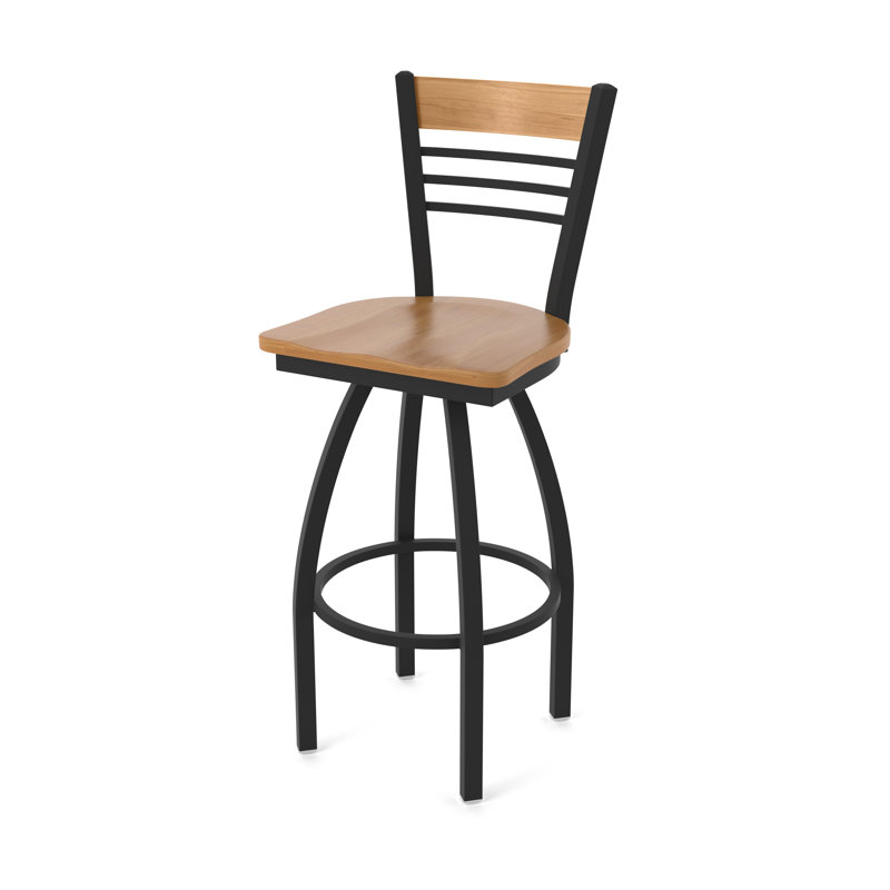 Tabouret de comptoir pivotant 880 Eleanor, Noir, Tabouret de comptoir (siège d’une hauteur de 25
