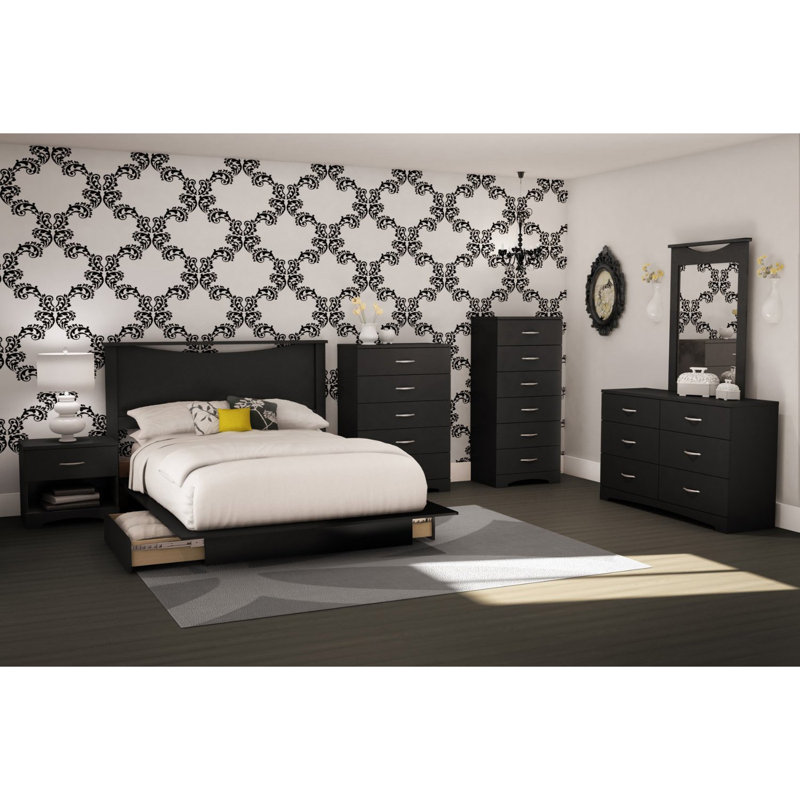 6 Drawer 26'' W Lingerie Chest, Black