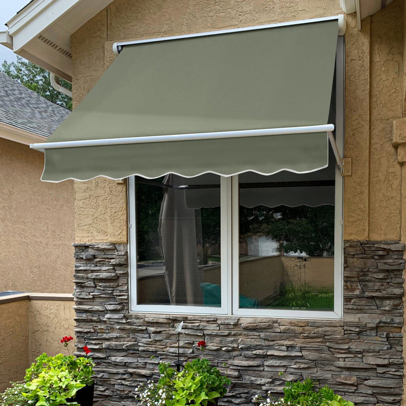 Awntech Mesa Window Retractable Awning, 24" H x 76" W x 24" D, Sage