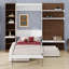 Lit escamotable avec armoire de rangement, tablettes ouvertes, façade de canapé et port USB pour un gain d'espace au sol.-1508674978