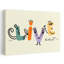 Live Cartoon Letters Colorful Playful Vibrant Wall Art Print 1 Piece Wrapped Canvas Wall Art-700967369