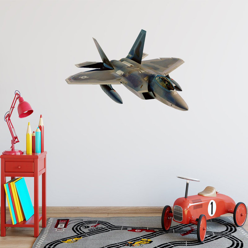 Décalcomanie murale « à l’avion » Huth, H 36 po x l 53 po x P 0,01 po