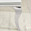 Weissport Rectangular White Marble Glass And Metal Coffee Table - Elegant Bevelled Edge Finish
