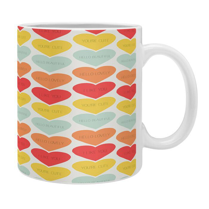 Grande tasse à café jolie little hearts