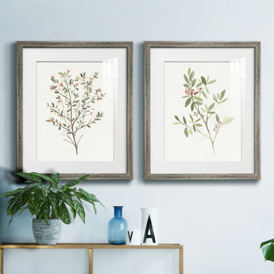 " Single Sprig III " 2 - Pieces Painting Print