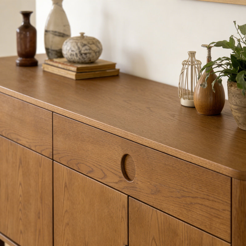 Multi-functional minimalist wooden sideboard