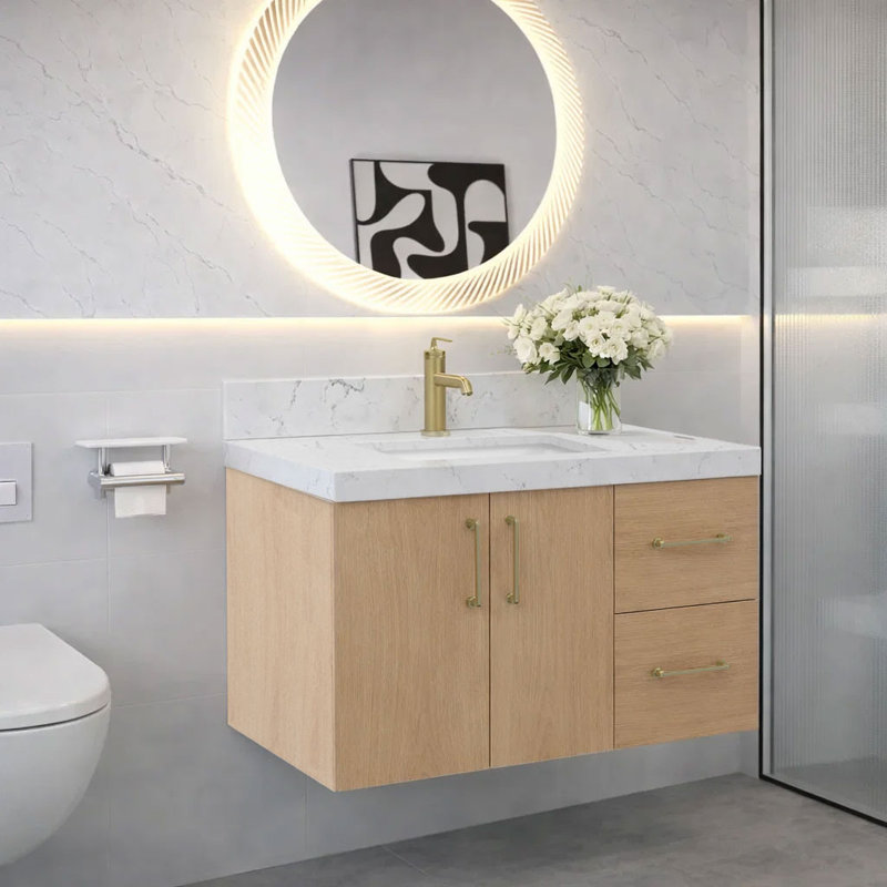 Derrickson  36'' Single Bathroom Vanity With Single Sink Top