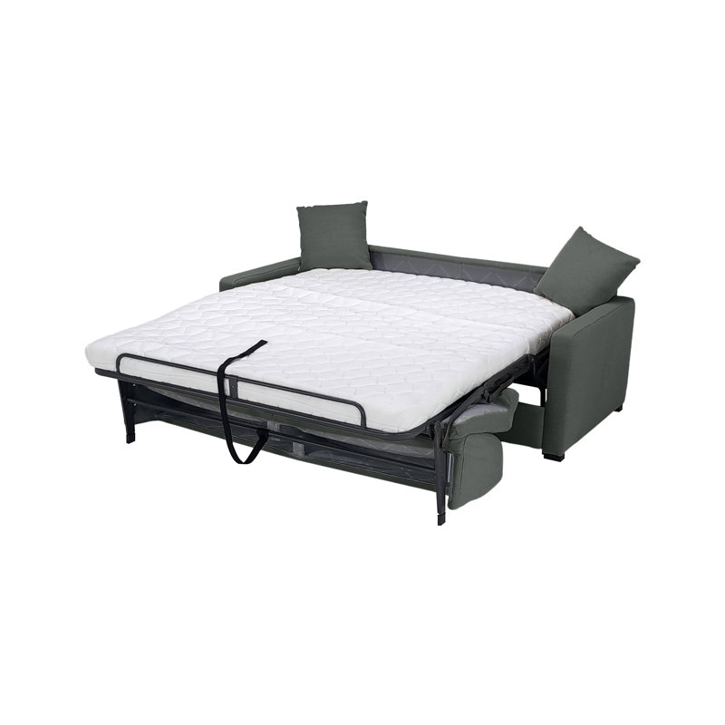 Canapé-lit en tissu de qualité supérieure Angeleca, Tissu performance foncé HydraShield Ash