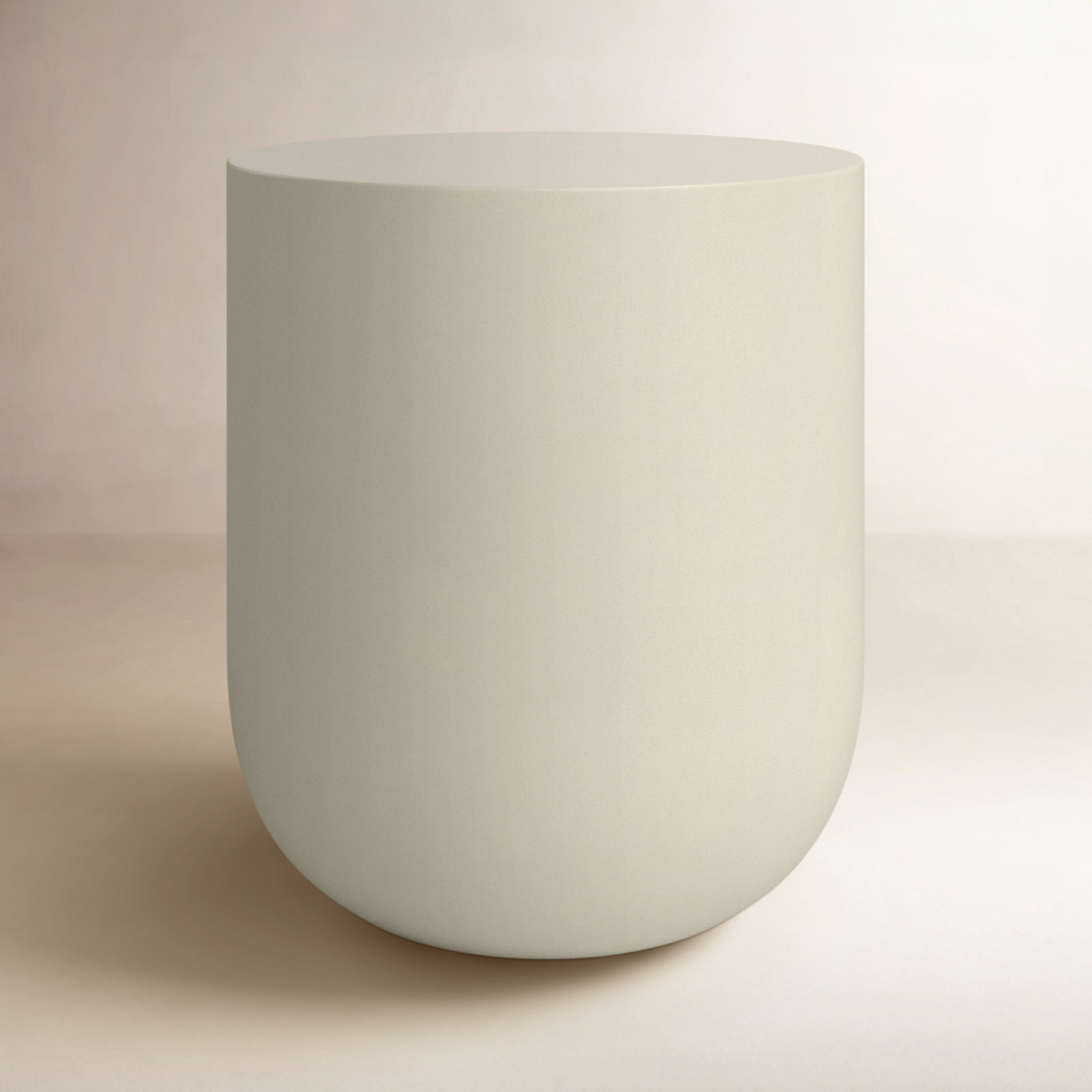 Elise End Table, White/Neutral