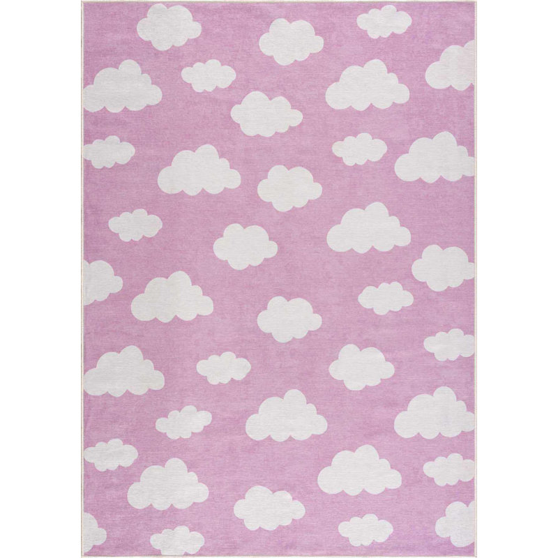 Tapis en polyester tissé à la machine Nizar, Rectangle 6 pi 7 po x 9 pi
