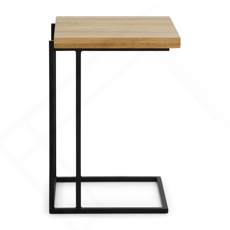 Grande table d'appoint en bois de chêne