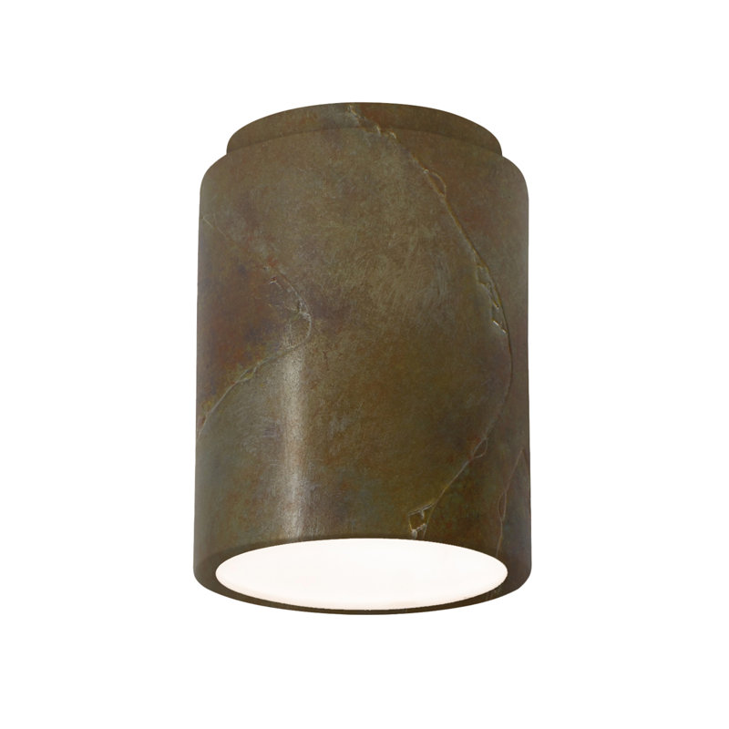 Plafonnier encastré 1 lumière 6,5 po Sumatra, Ardoise rouge Tierra, DEL (intégrée)