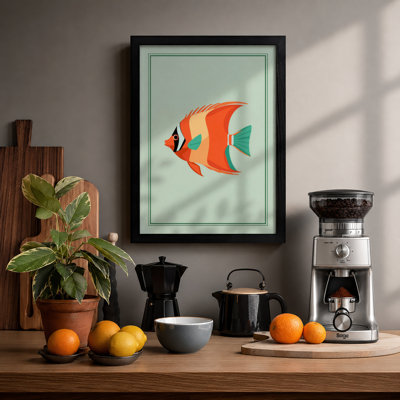 Geometric Fish Modern - Framed Print