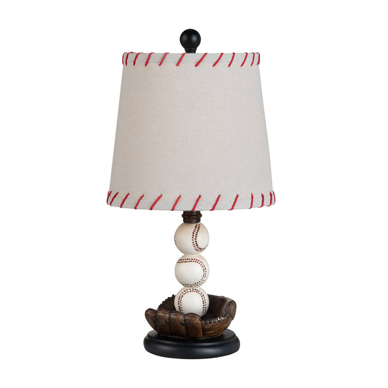 Set Of 2 19.75" Resin Baseball Table Lamp