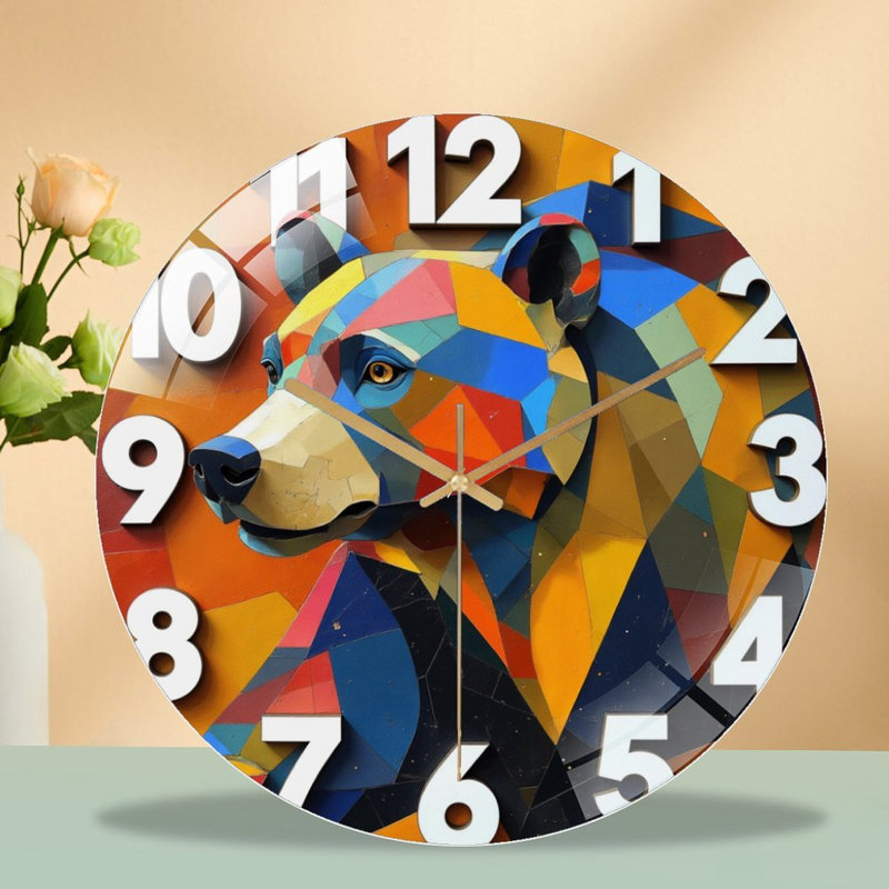 Horloge murale colorée 12 po