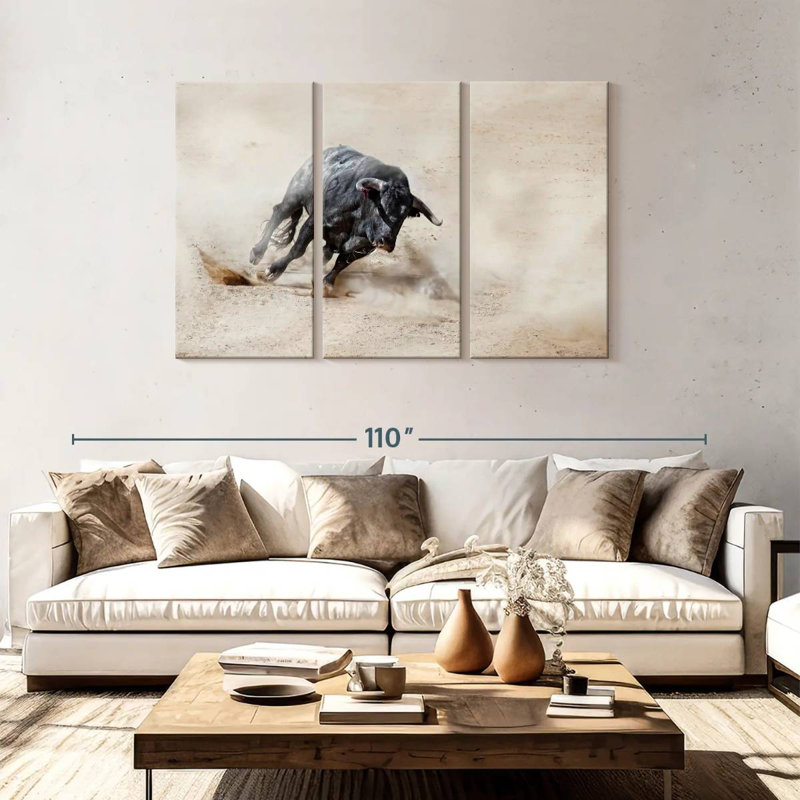 Charging Bull, 48" H x 74" W