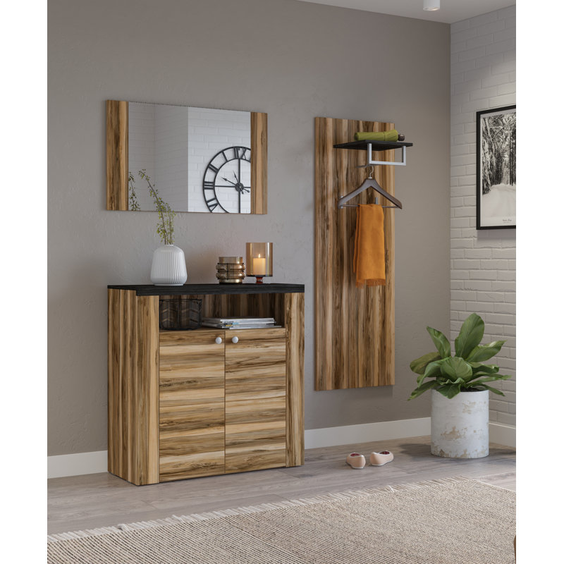 Joppatowne Hall Tree 0cm Wide with Shoe Storage, Light Oak