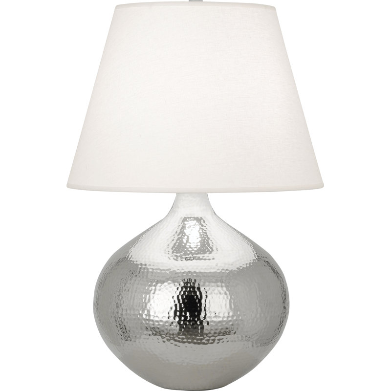 Lampe de table Dal, H 19,25 po x l 13 po x P 13 po, Nickel poli