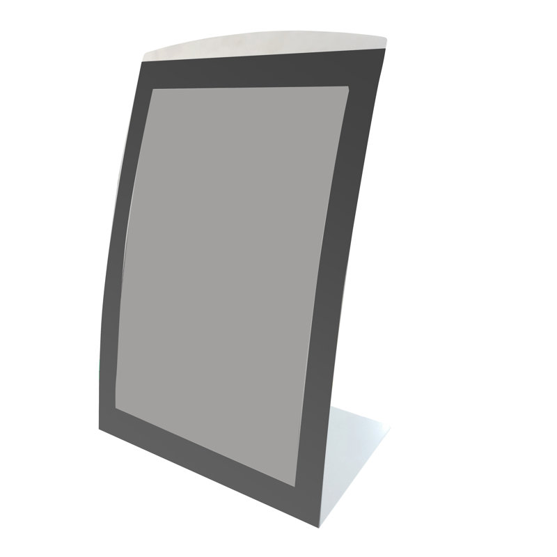 Porte-affiche pour plateau de table, avec lentille magnétique, incurvé