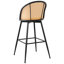 369° Swivel Upholstered Rattan Counter Height Bar Stool-1217763814-1217763810-1217763740