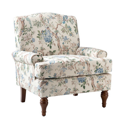 Lark Manor Alainey Upholstered Armchair with Solid Wood Legs & Reviews ...