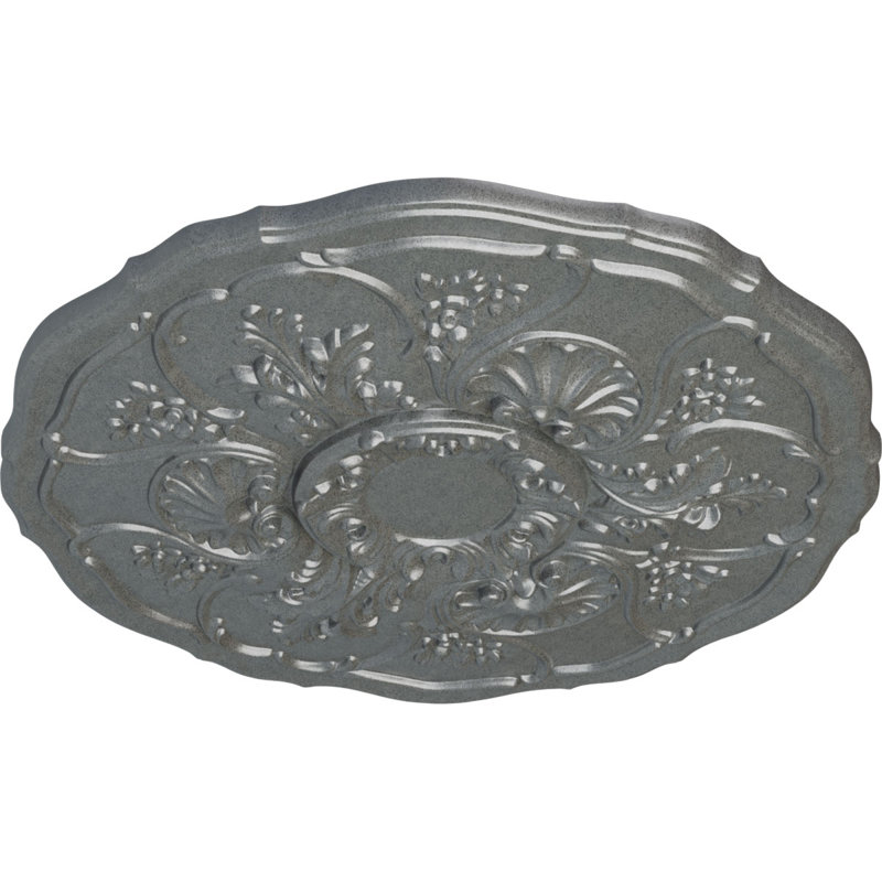 Médaillon de plafond Endurathane Cornelia, diamètre extérieur de 22 1/2 po x P 1 1/2 po (convient aux auvents jusqu'à 4 po), finition platine peinte à la main