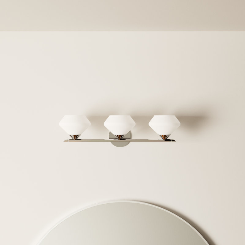 Junius 3 - Light Dimmable Vanity Light, Polished Nickel