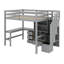 Lit mezzanine double avec bureau et tiroirs-650981458