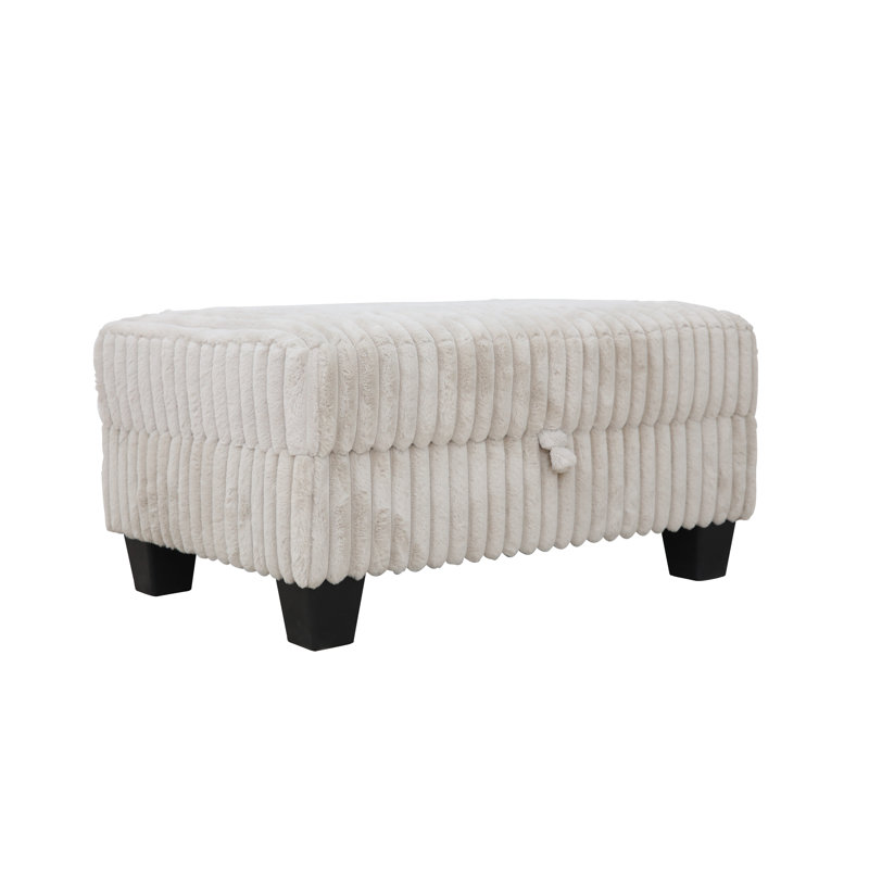 Vega Storage Ottoman, Beige