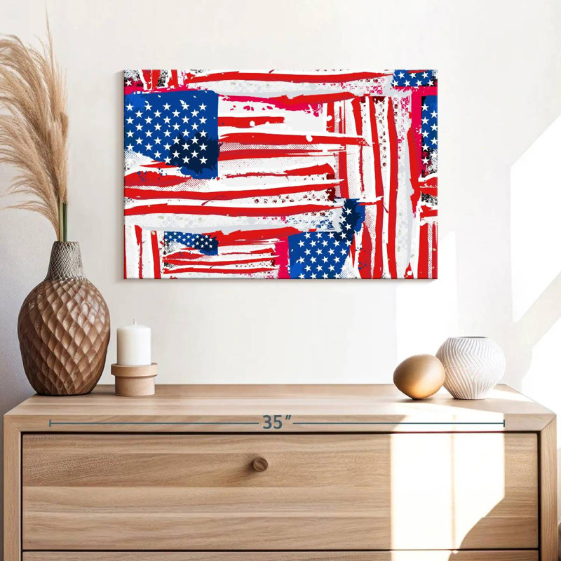Borges Abstract Flag, 16" H x 24" W