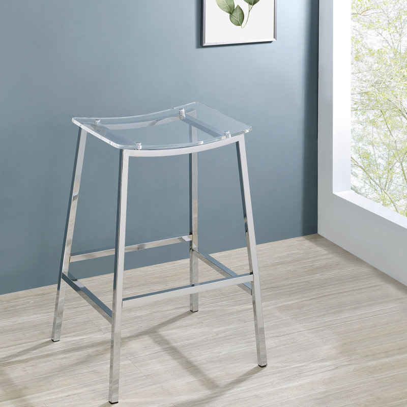 Tabourets de bar modernes sans dossier (lot de 2) avec finition et design impressionnants pour salle à manger ou cuisine. Style contemporain, repose-pieds et allure sophistiquée.