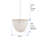 3 - Light Seashell Dimmable Drum Chandelier