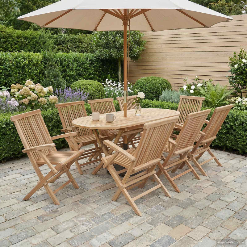 Patio Dining Set with, 8