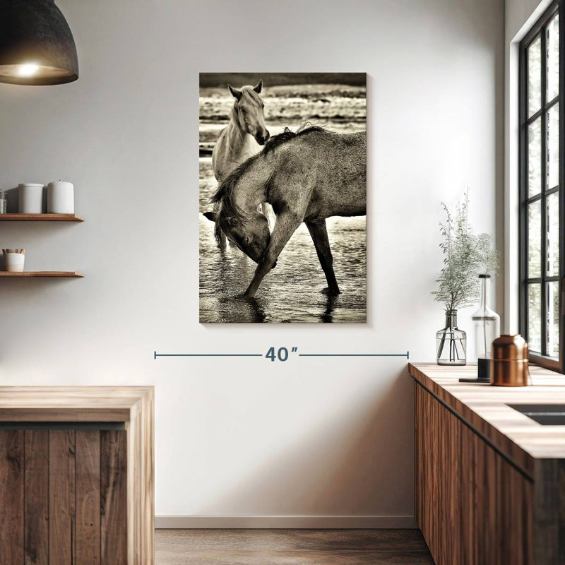 Brampt Summer Beach Horses I, 39" H x 26" W