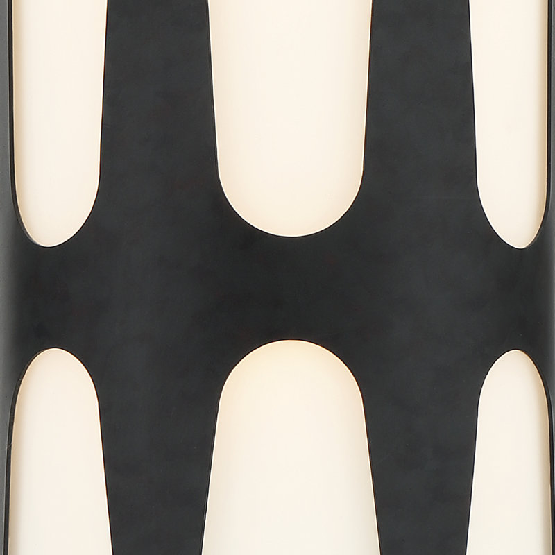 Ashtion Steel Flush Mounted Sconce, Black