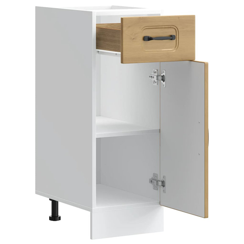 Pieds réglables en bois d'ingénierie vidaXL, H 32,09 po x l 11,81 po x P 18,11 po, Blanc
