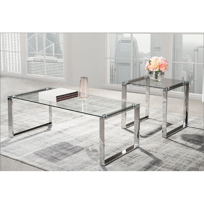 Table de bout en verre Gervin