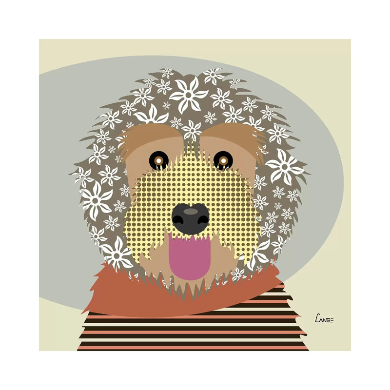 «Labradoodle» par Lanre Studio, impression sur toile tendue, H 12 po x l 12 po x P 0,75 po
