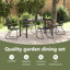 5 Piece Garden Dining Set Black PVC-522716892